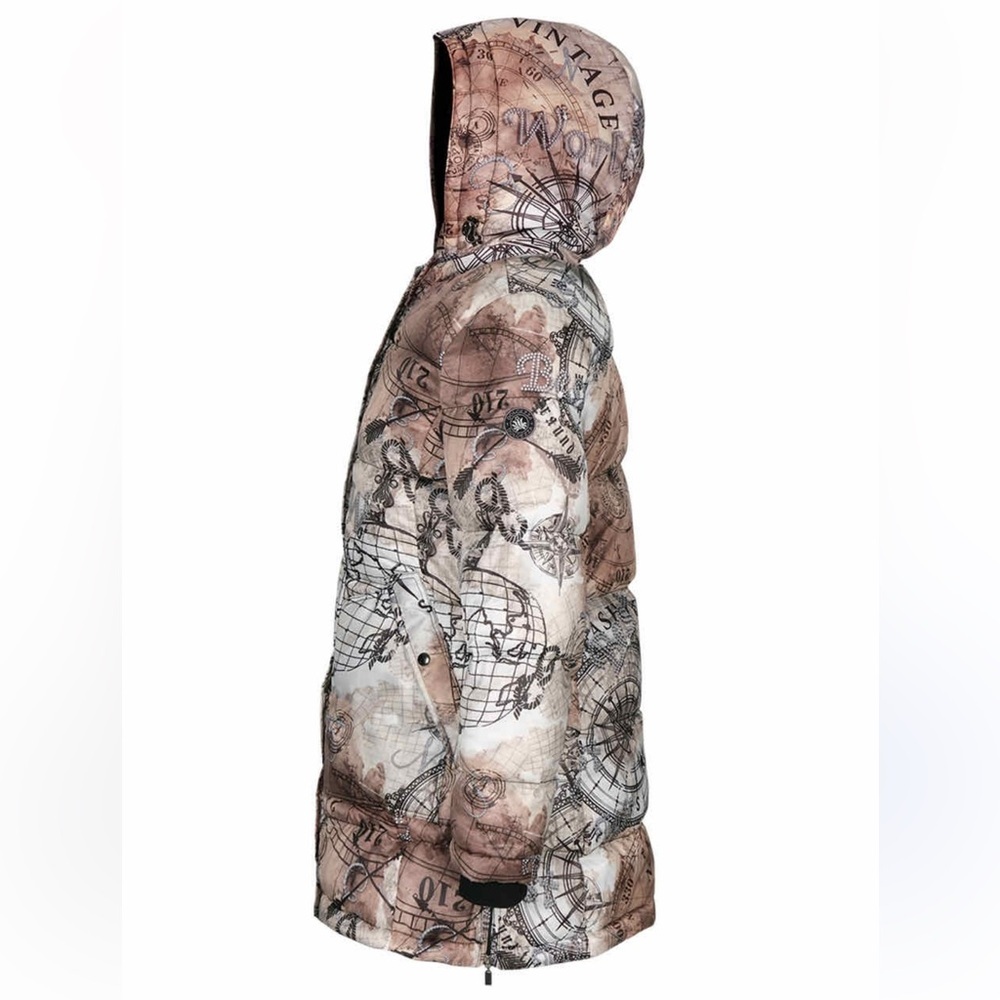DOLCEZZA Women's Brown and White Printed Jacket NWT size S - Picture 4 of 12